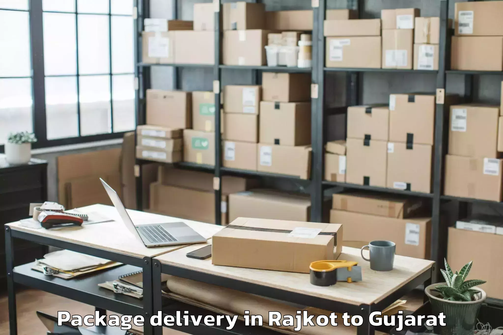 Affordable Rajkot to Hansot Package Delivery